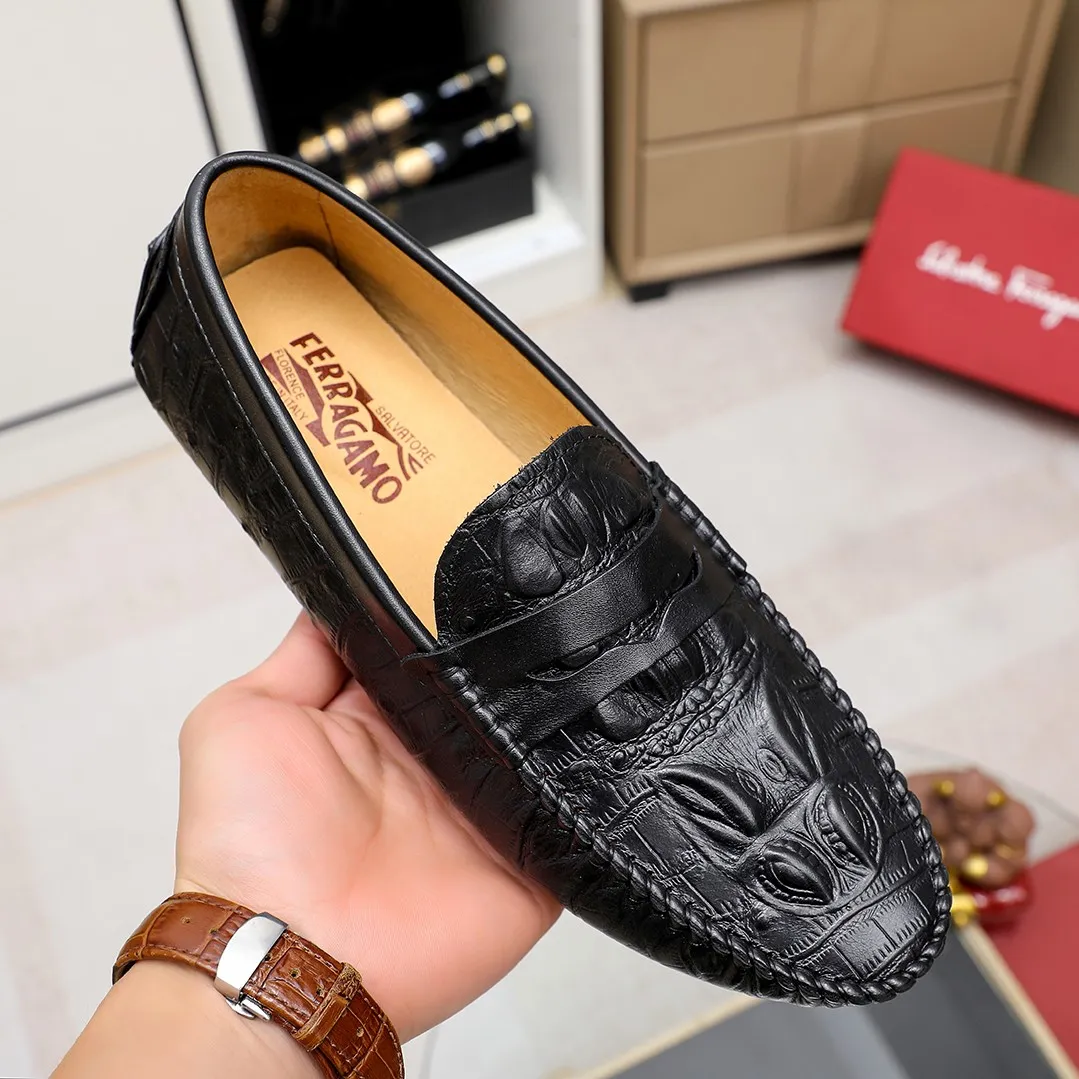 Men's shoes 💰360 🕷🕷【Ferragamo】Ferragamo Popular fashionable casual slip-on shoes🇨🇳Official website counter 1:1 production, original mold opening💯Good quality visible, imported high-end first-layer calfskin, luxurious pigskin lining🌿Very clear texture, high-quality waterproof, non-slip and wear-resistant outsole🎋High quality and low price, truly handmade🍓Color, code number 38-45
